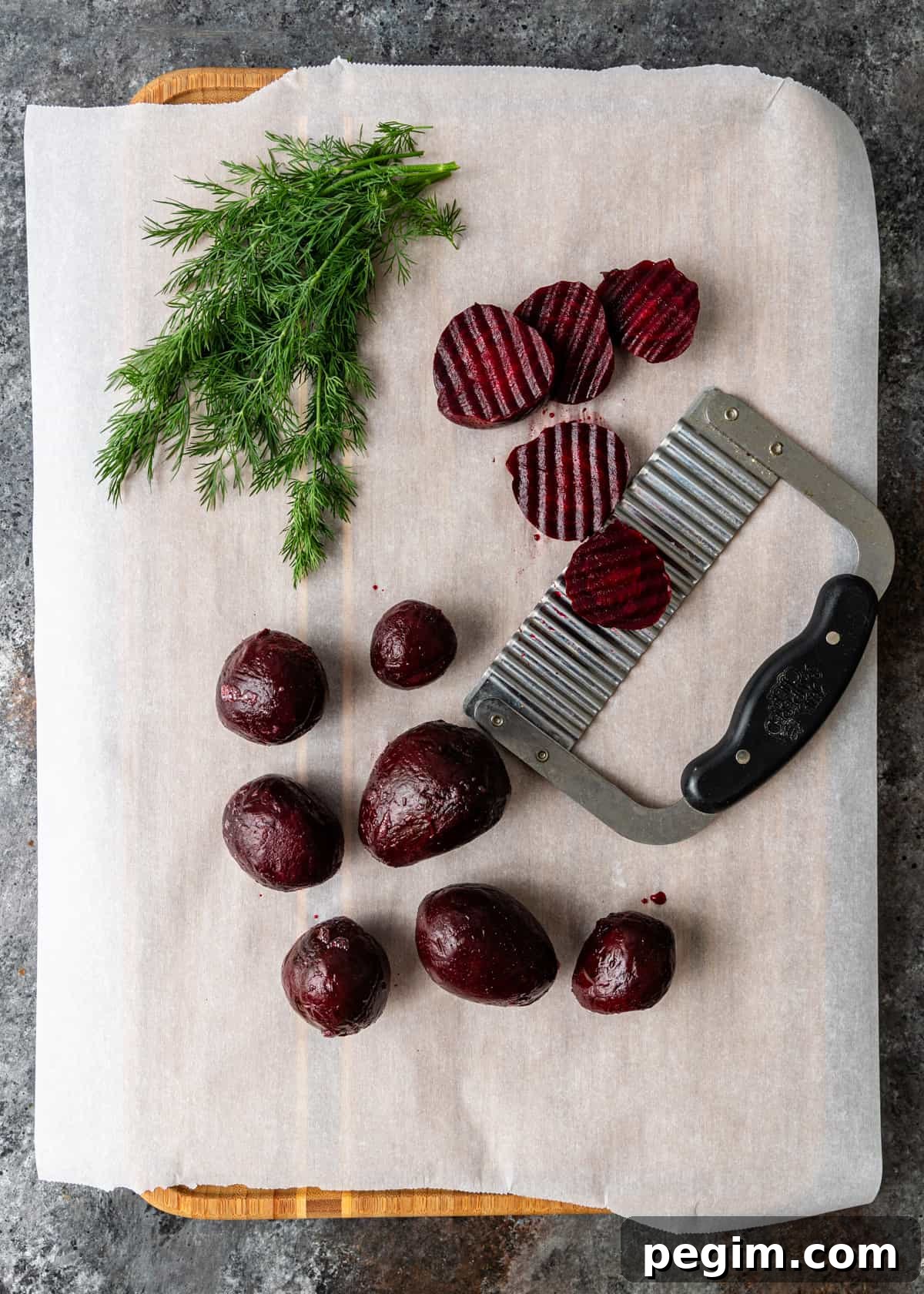 overhead: prepping the beets for Nar Ekşili