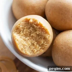 3-Ingredient Keto Peanut Butter Bites — Low-Carb Snack 7 Peanut Butter Keto Energy Balls Recipe: just 3 ingredients for easy keto energy bites bursting with peanut butter flavor!