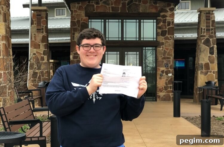 He got his Learner's License!