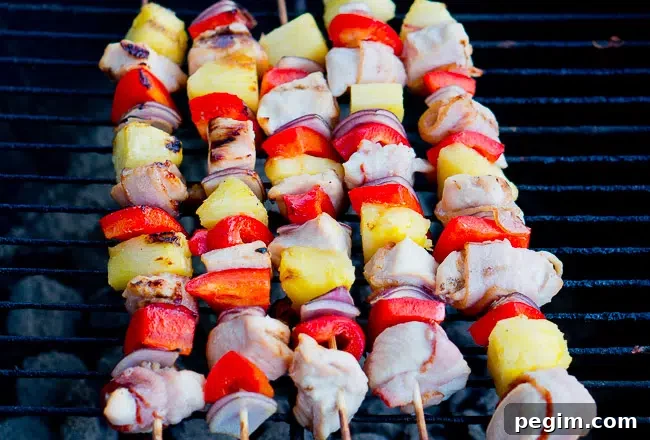 Bacon Pineapple Chicken Kebabs