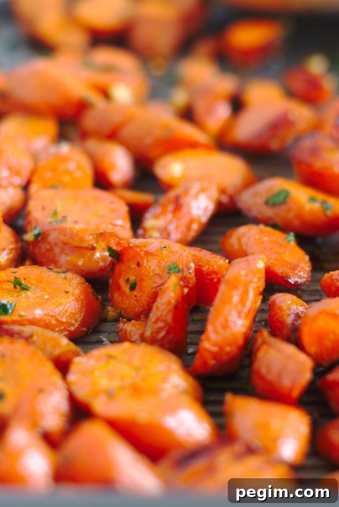 Oven Roasted Garlic Butter Carrots