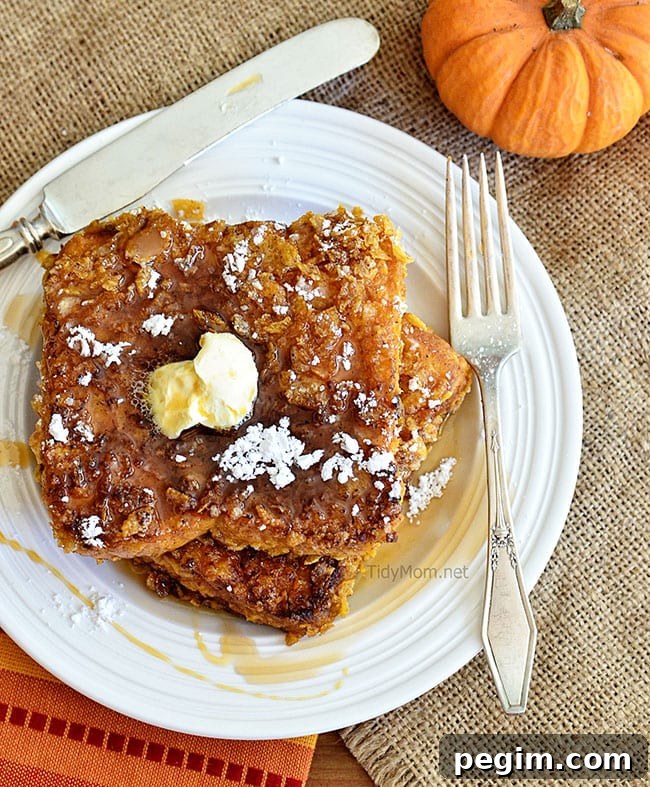 Bacon Fried Crunchy Coated Pumpkin French Toast