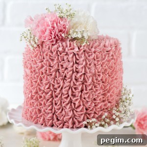 Made from scratch raspberry chocolate cake! Features 3 layers of classic chocolate cake with a raspberry jam buttercream.
