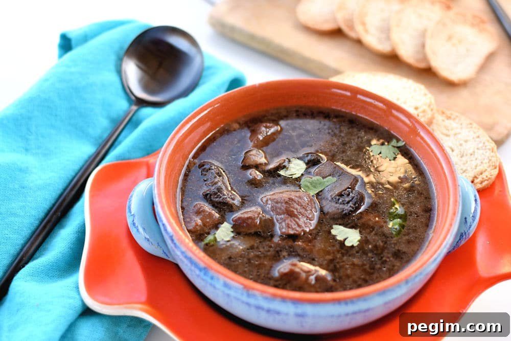 24Bite: Steak and Mushrooms Soup Instant Pot Recipe by Christian Guzman