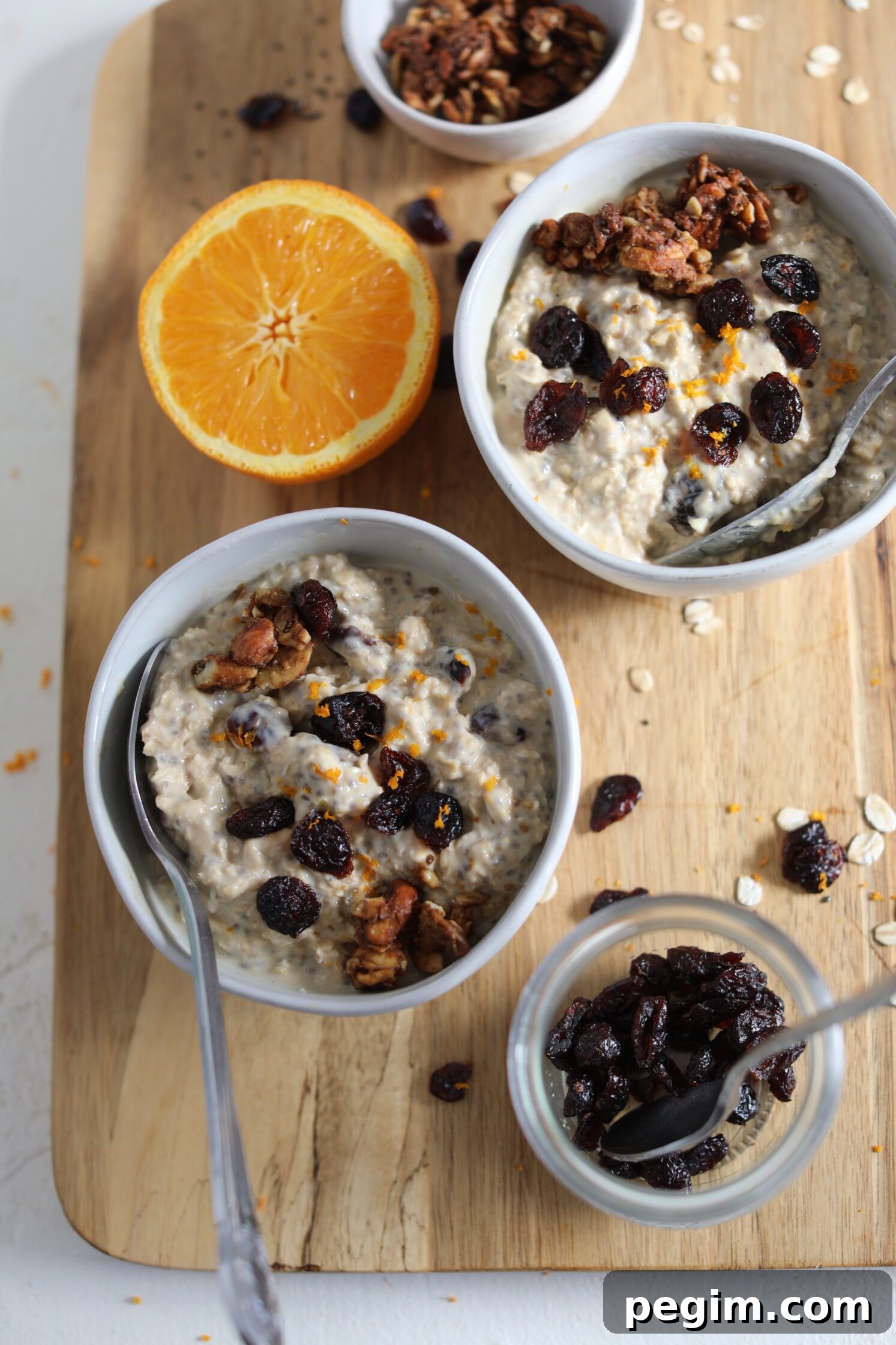 Orange Cranberry Overnight Oats by Flora & Vino