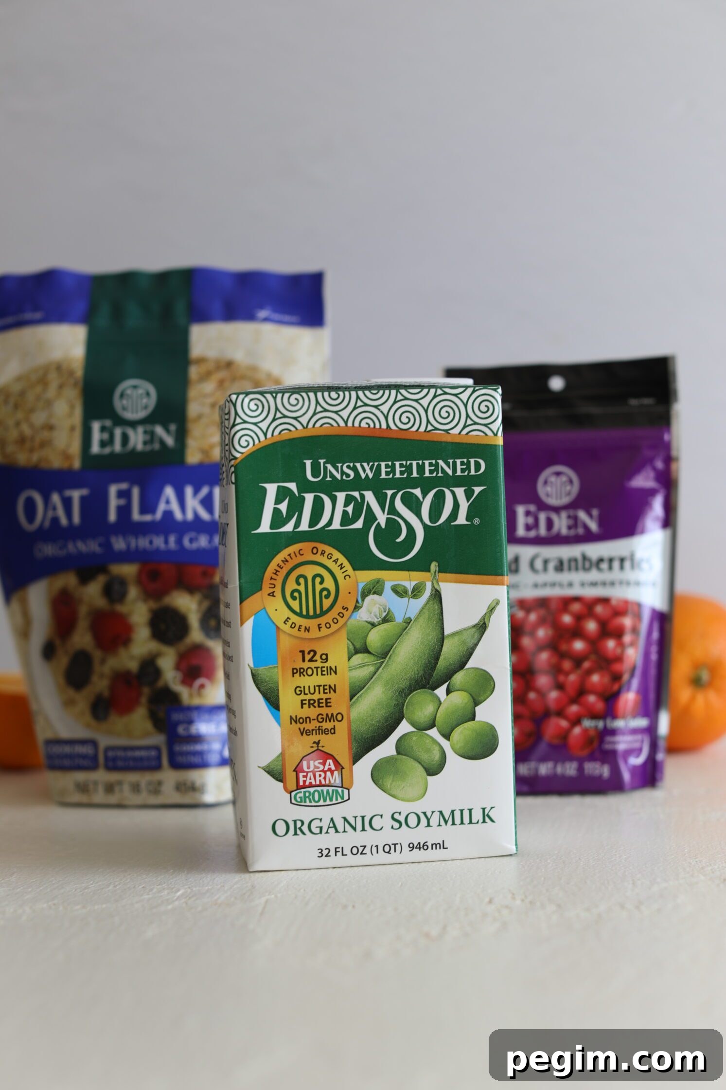 EdenSoy, Eden Foods Oat Flakes, Eden Foods Dried Cranberries by Flora & Vino