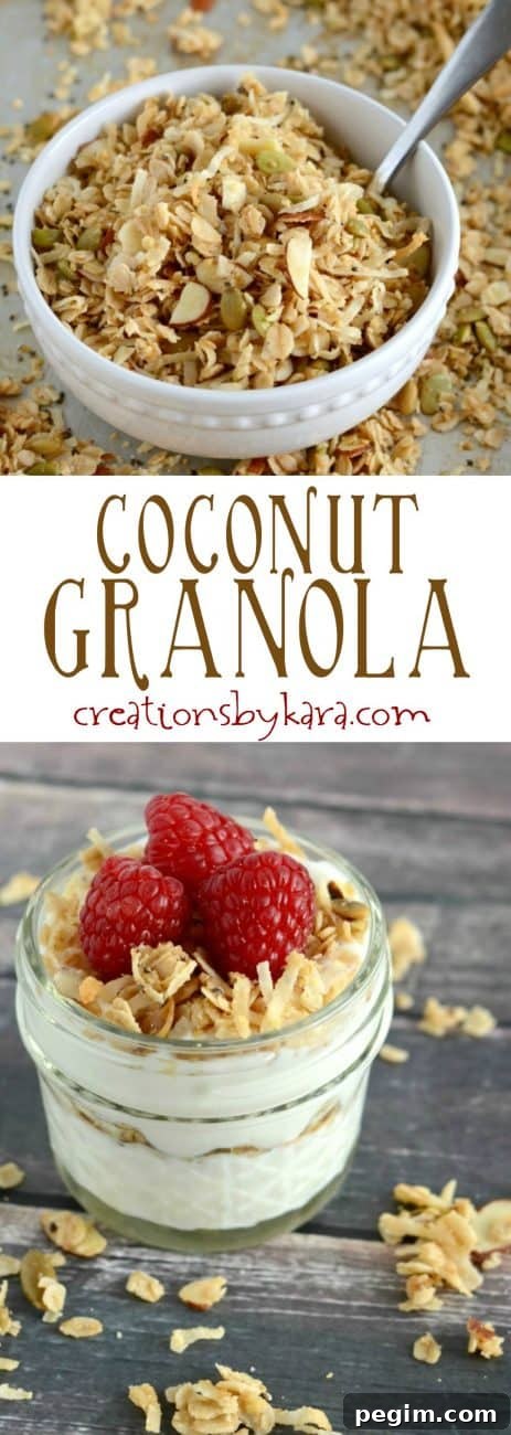 Recipe for delicious coconut granola - a healthy and delicious breakfast or snack