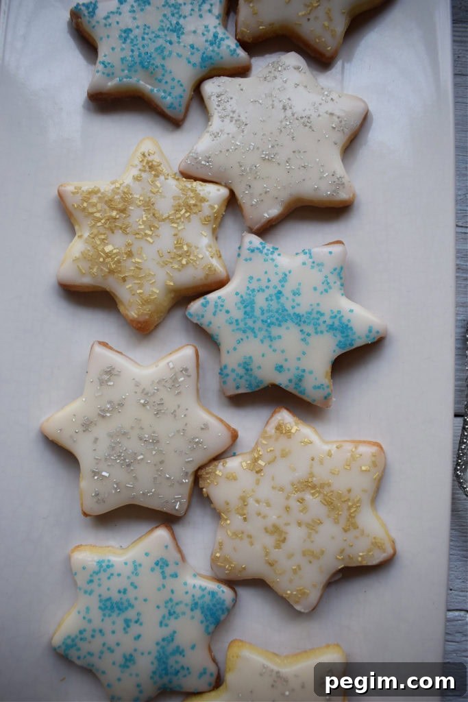 decorated christmas star cookies