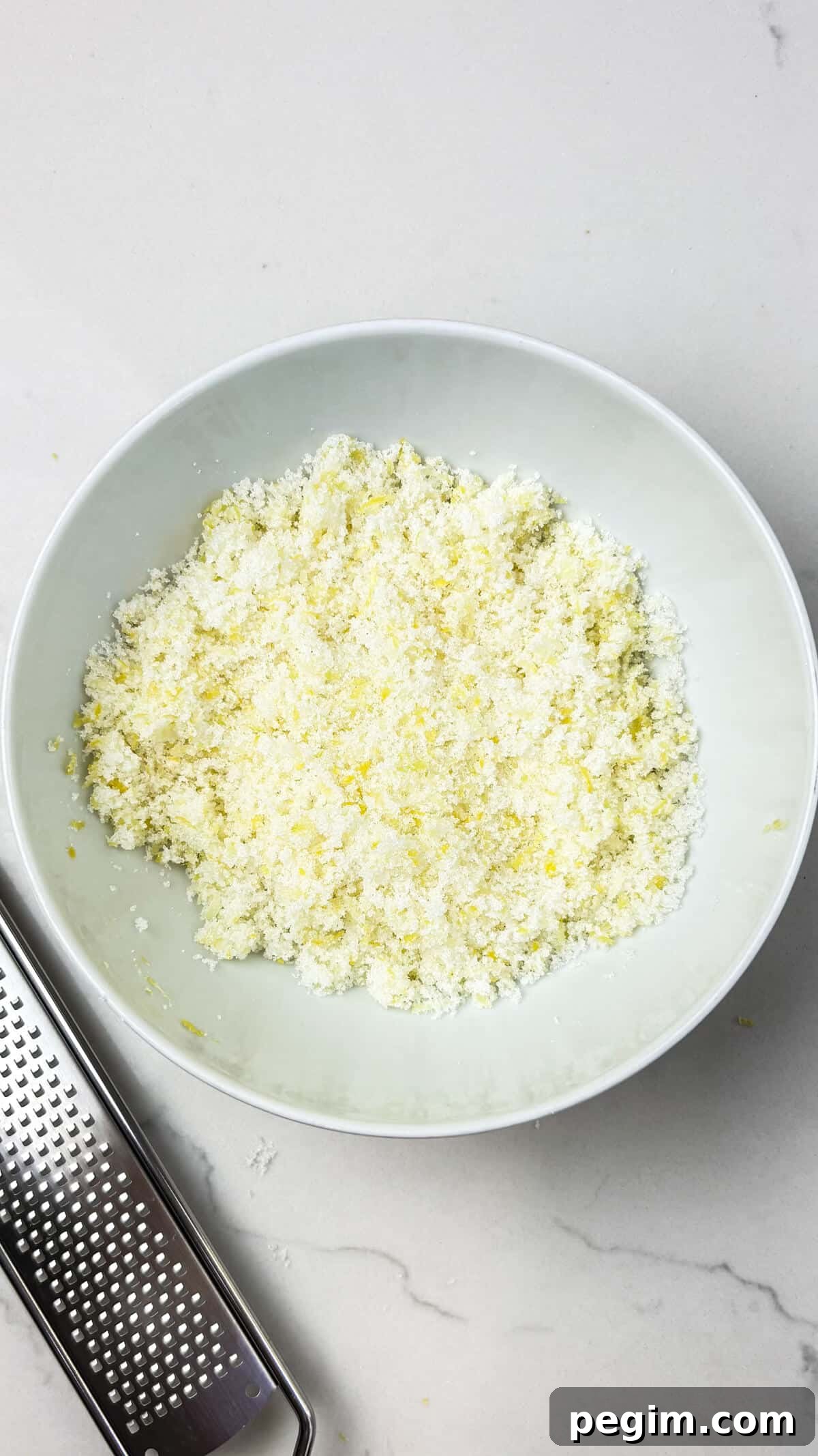 Lemon zest sugar.