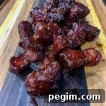 Pork Shoulder Burnt Ends on a cutting board
