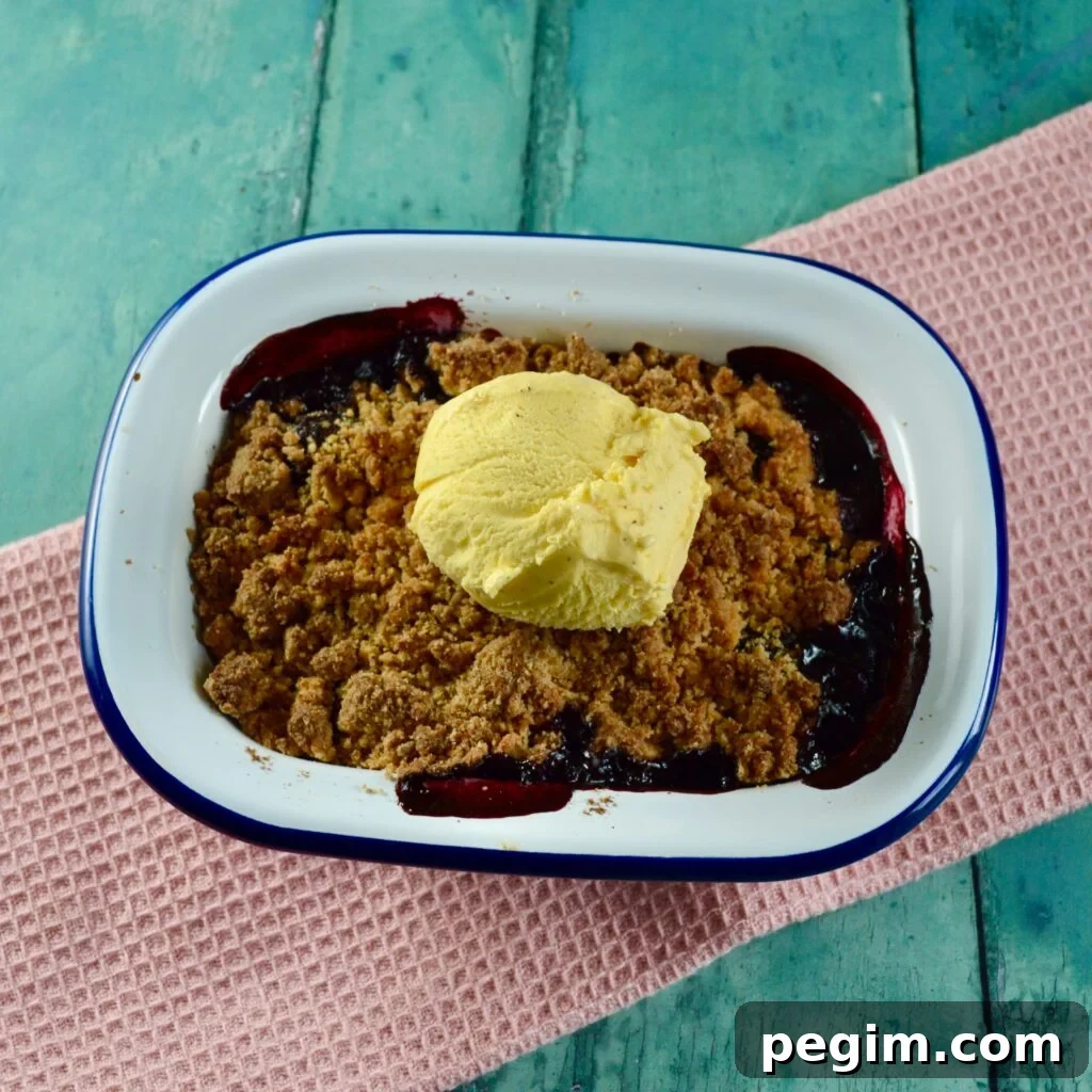 cherry apple crumble