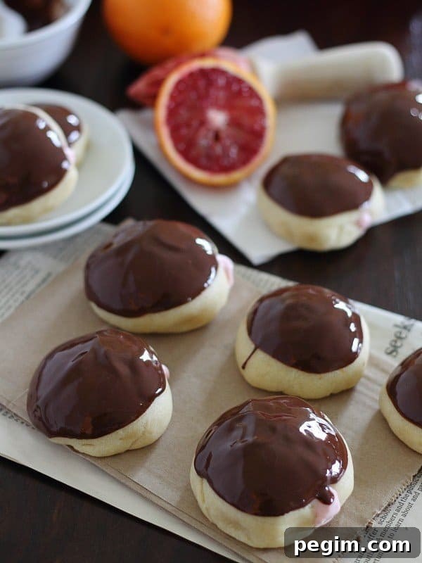 blood orange chocolate glazed doughnuts