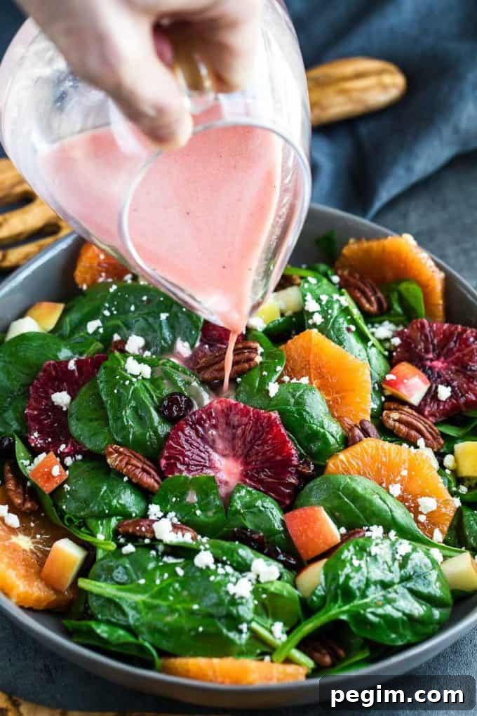 apple citrus spinach blood orange salad