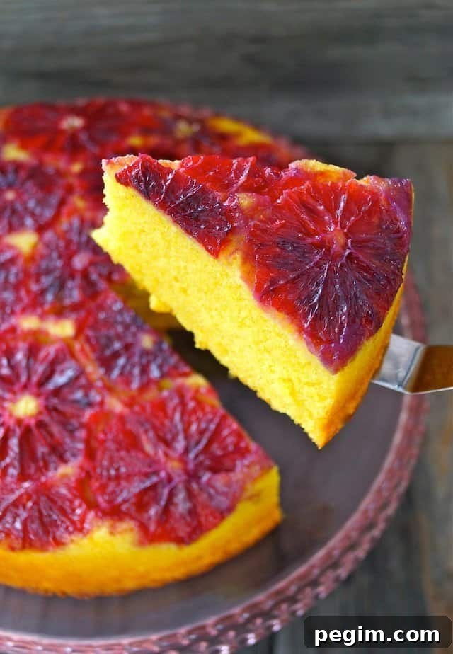 blood orange turmeric upside down pound cake