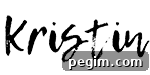 Close up of a signature of Kristin.