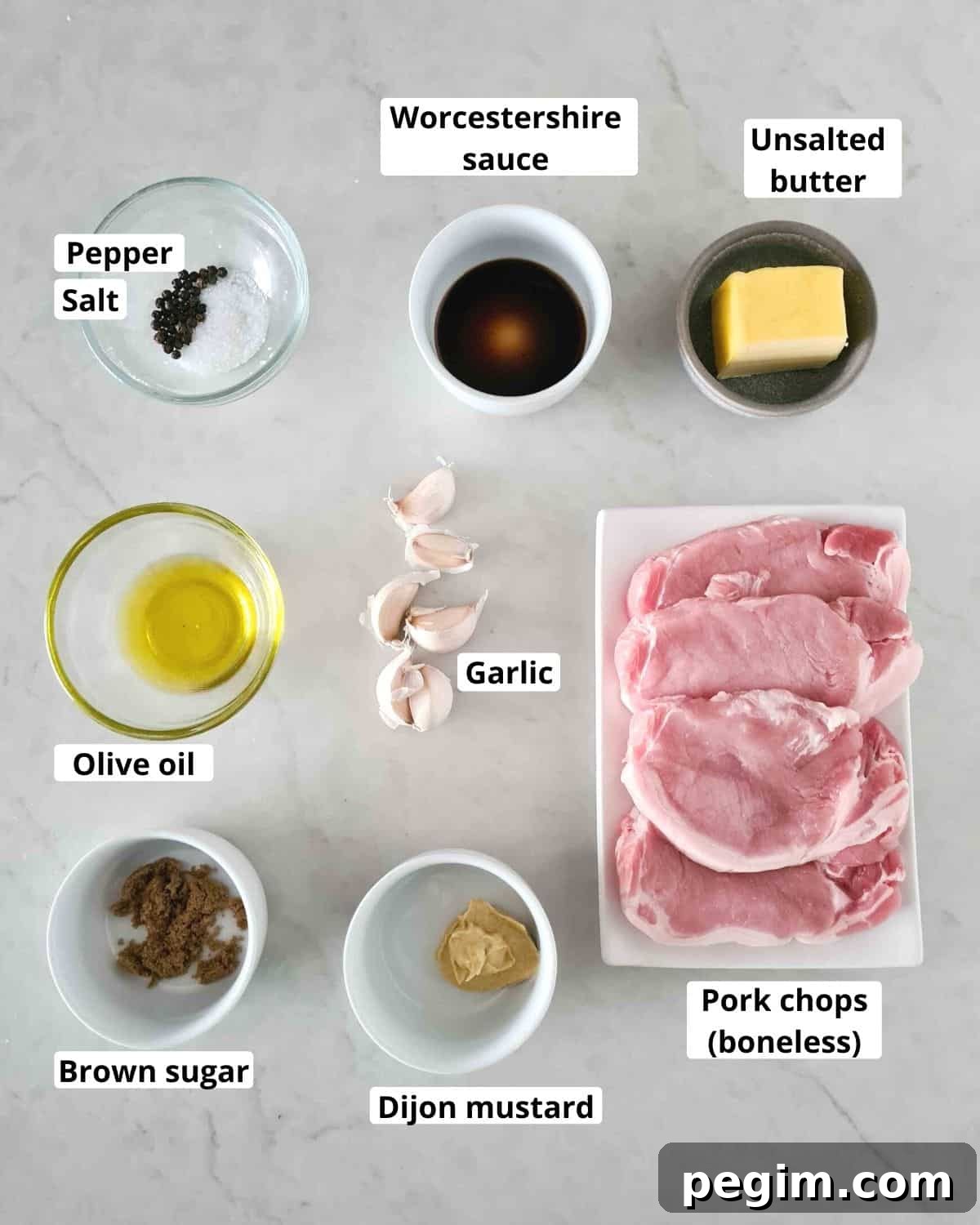 Ingredients required to make this recipe, labeled