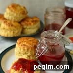 Fresh and zingy tasting strawberry lime jam and recipe for quick, easy basic scones