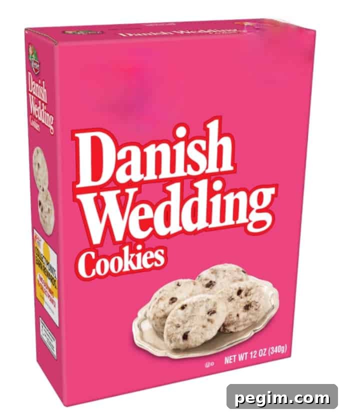 Boxed Danish Wedding Cookies.