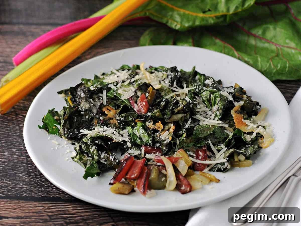 Roasted Swiss Chard with Parmesan