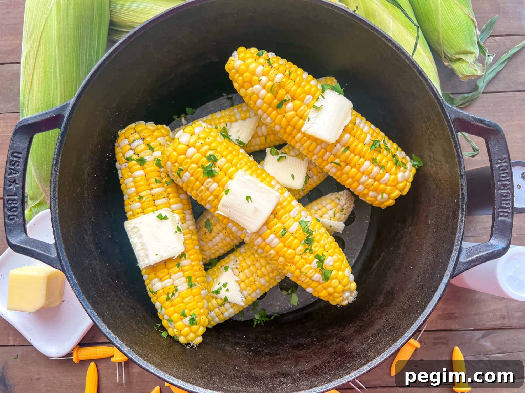 Steamed Corn on the Cob