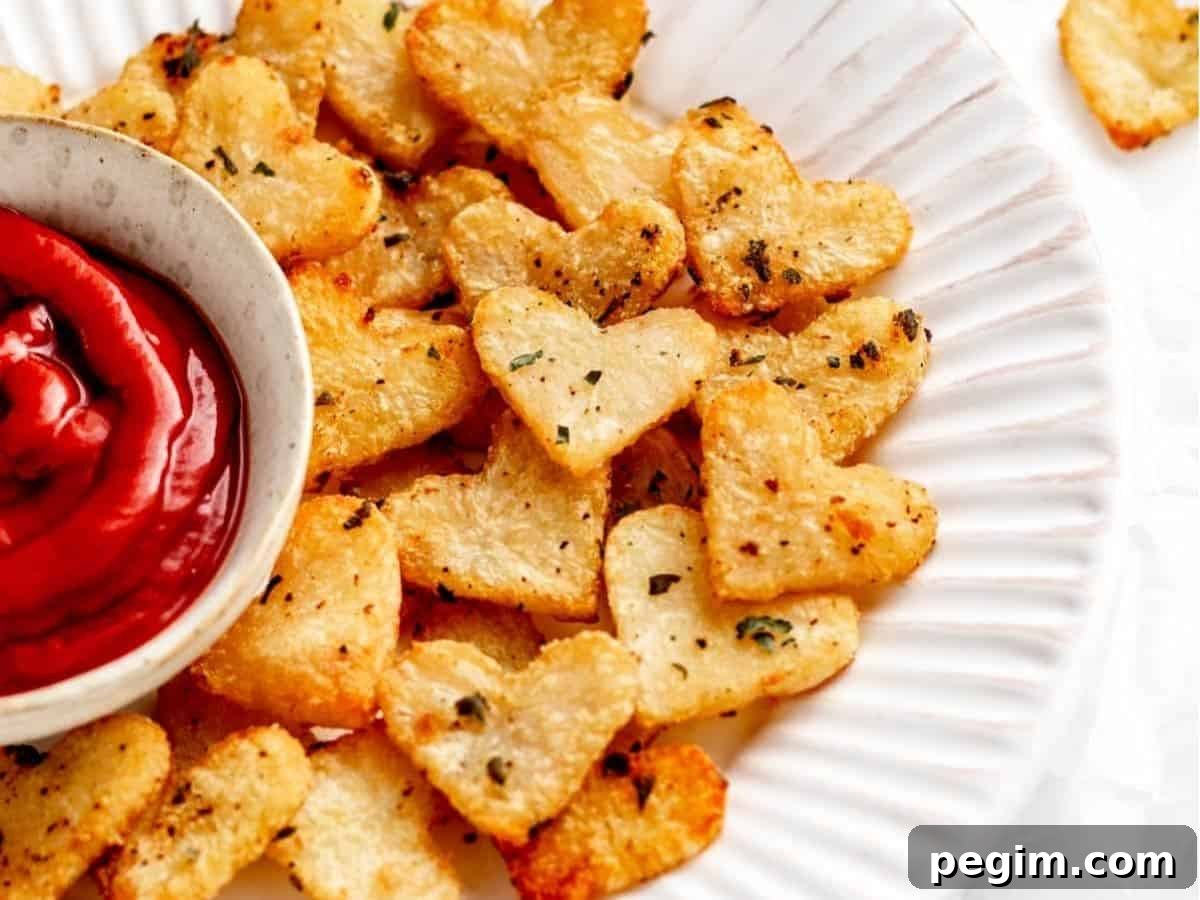 Roasted Heart Shaped Potatoes
