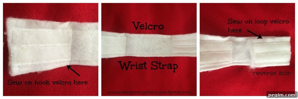 Velcro wrist strap collage
