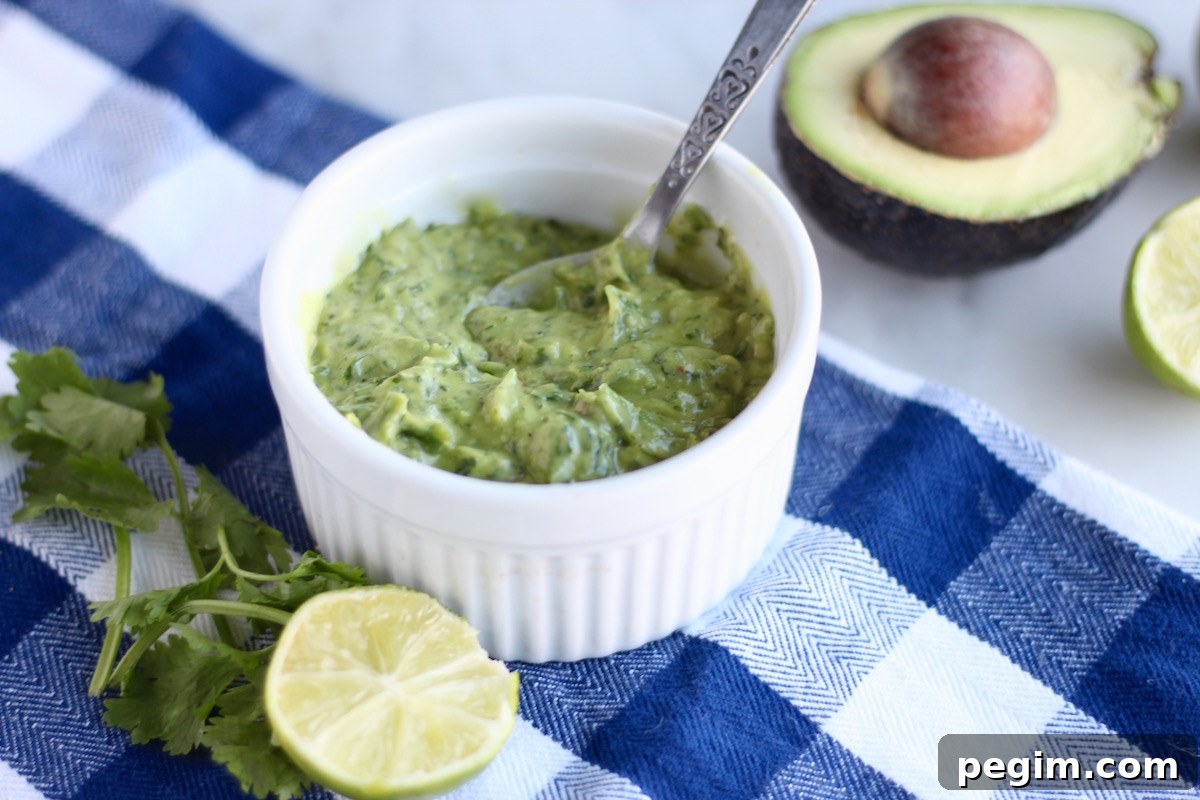 Grilled Steak with Creamy Chimichurri Sauce (AIP, Paleo) - this easy grilled steak with avocado herb sauce is perfect for summer! | fedandfulfilled.com