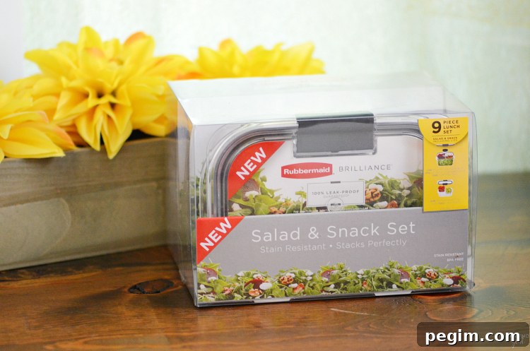 Rubbermaid BRILLIANCE Salad & Snack Set packaging