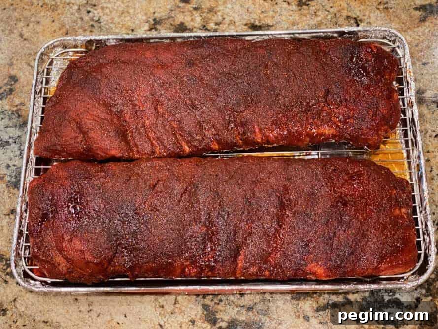 Ribs resting before smoke
