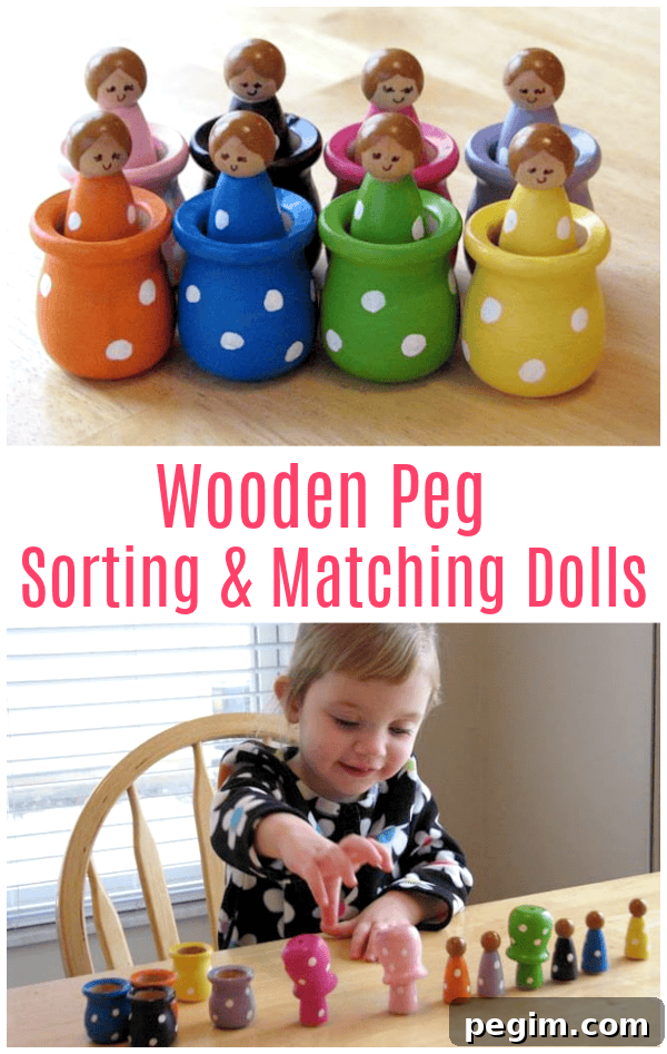 wooden peg doll set