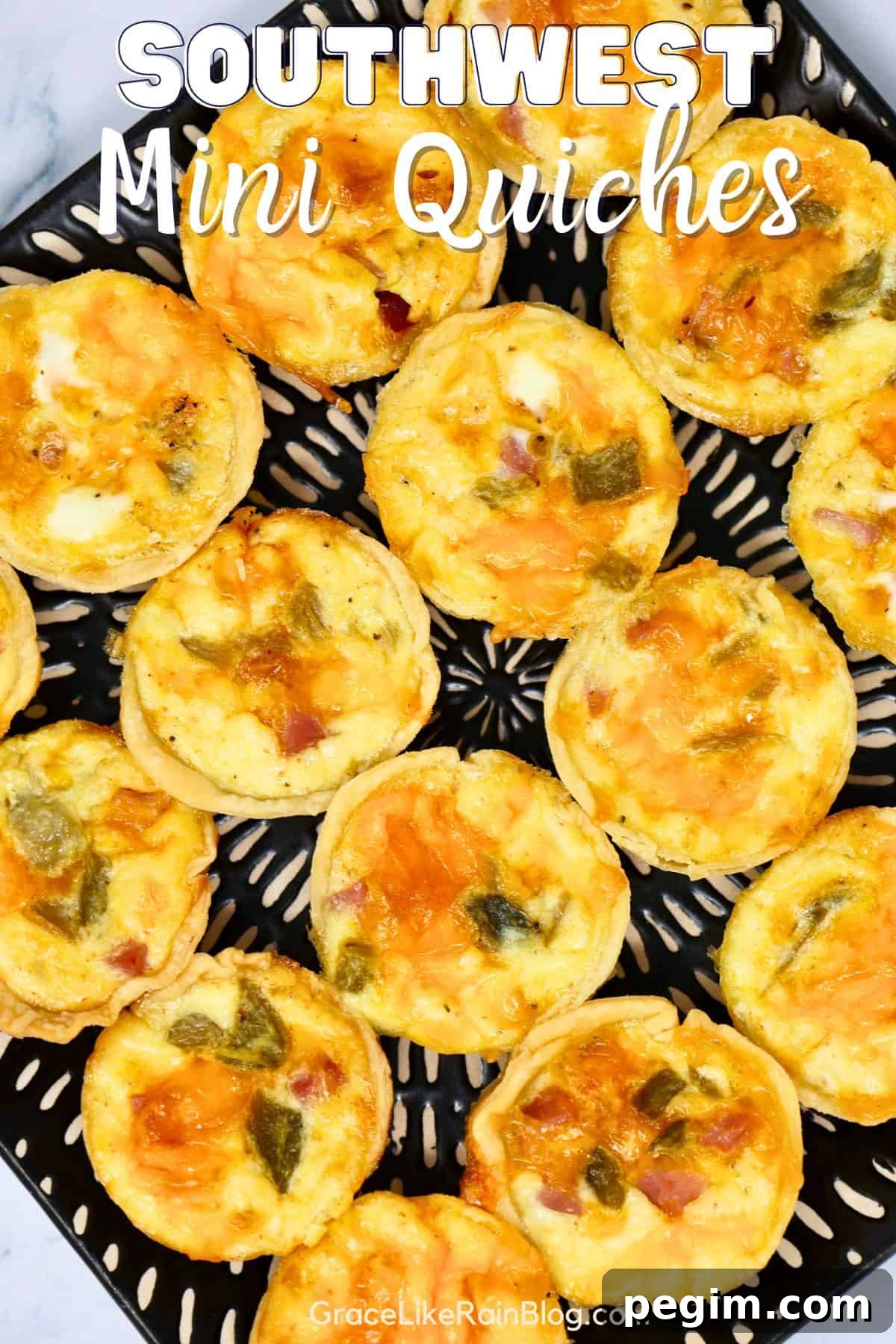southwest ham cheddar mini quiche
