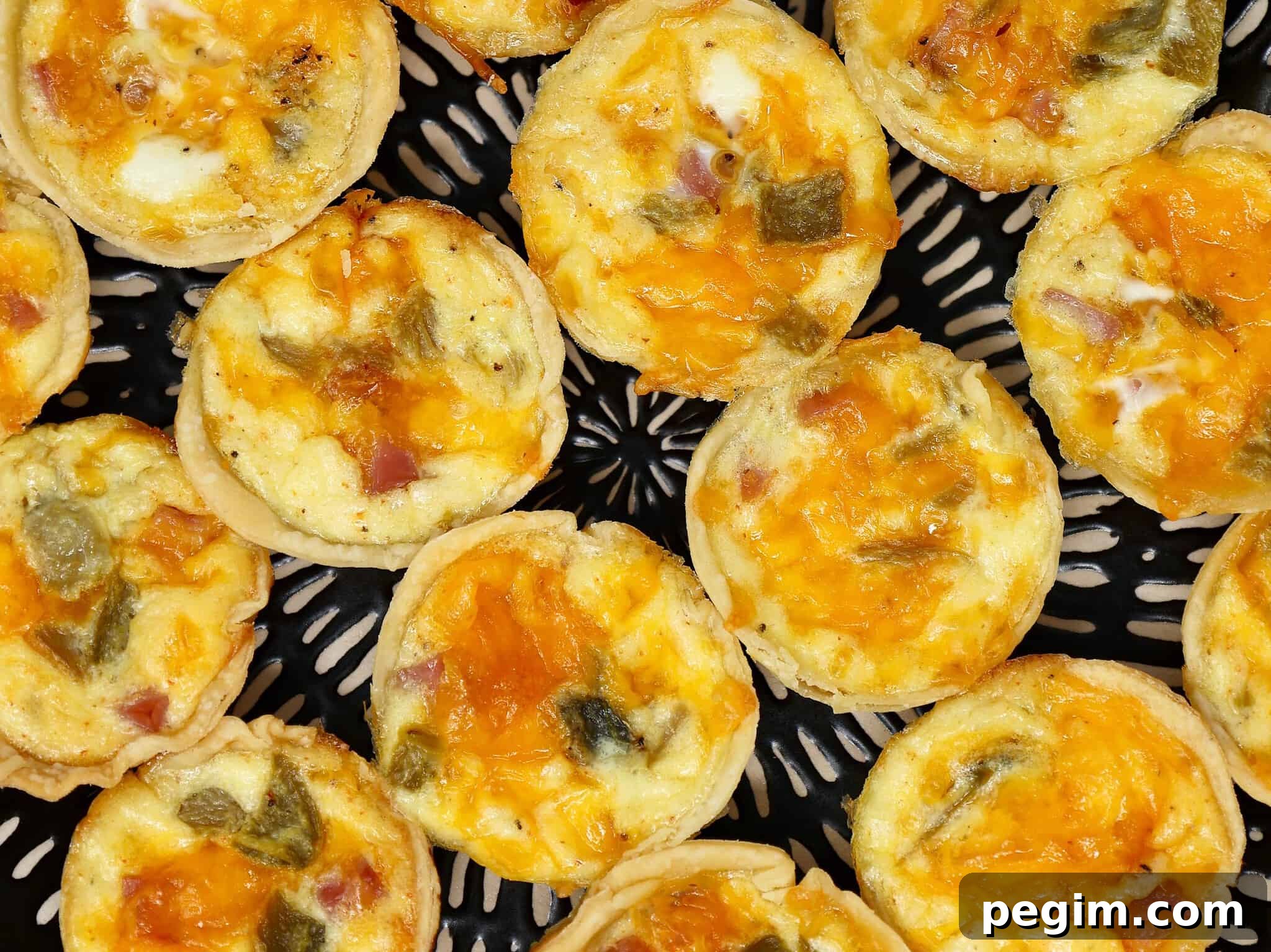 southwest mini quiches ham and cheddar cheese