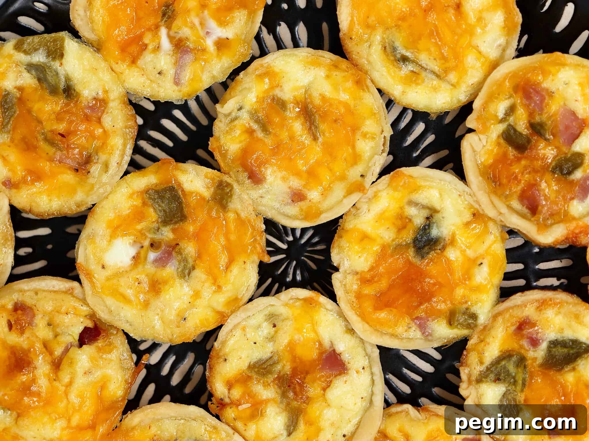 southwest ham cheddar mini quiche