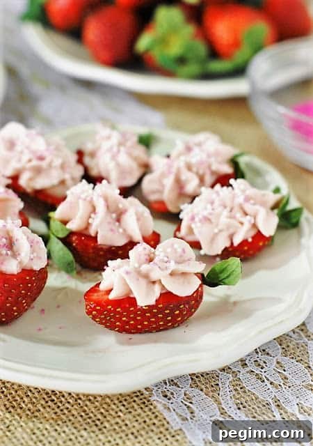 strawberry cheesecake in strawberries