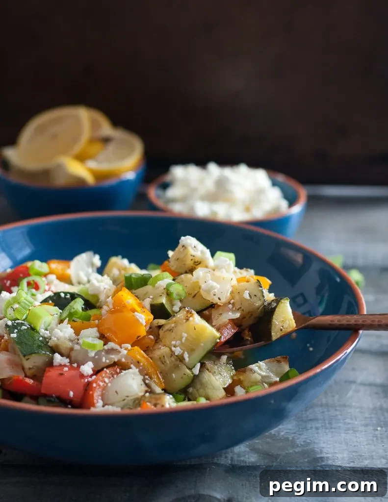 Simple, fresh flavors are the best way to dress up this colorful Greek oven roasted vegetables dish. * Recipe on GoodieGodmother.com