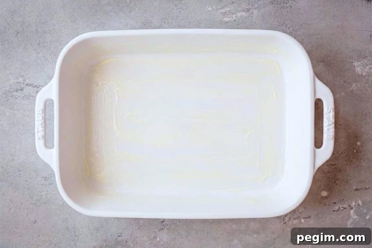Lightly grease a 9×13 inch baking dish