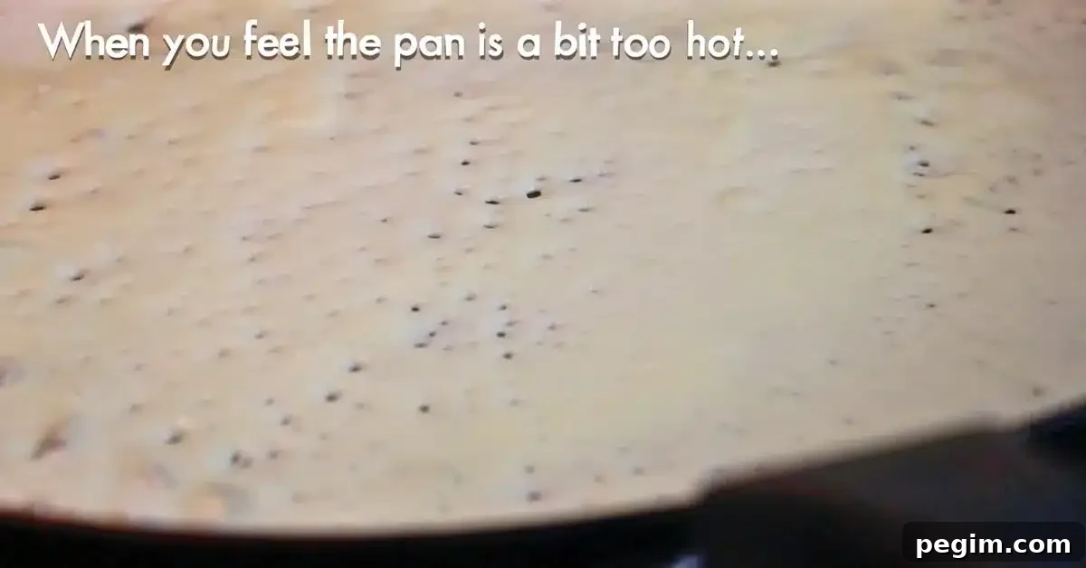 tiny holes on the surface of a crepe