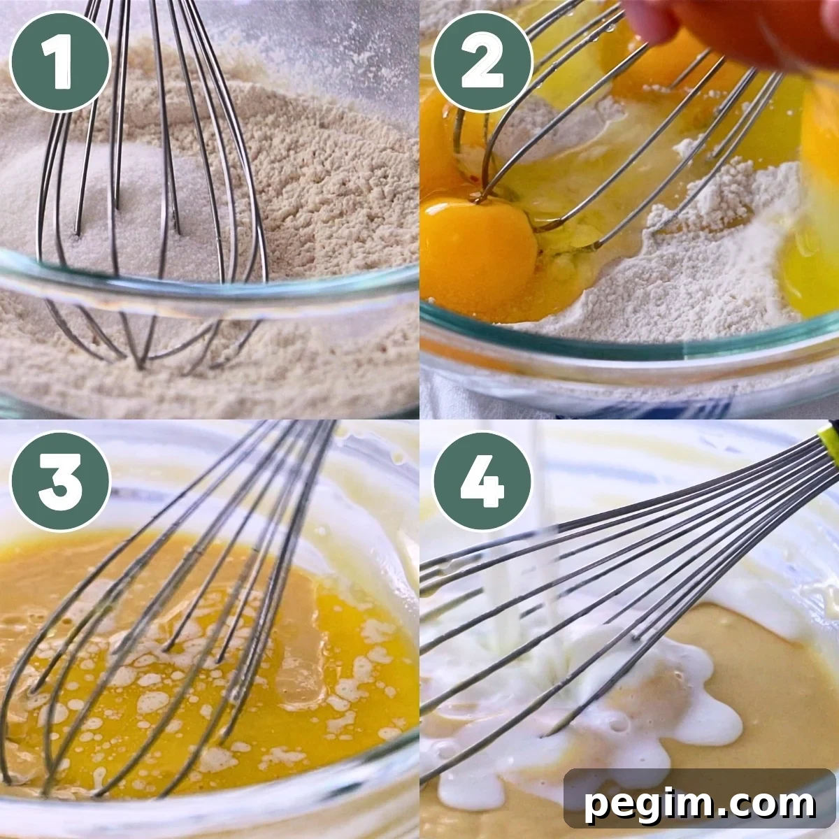 4 steps to make crepe batter