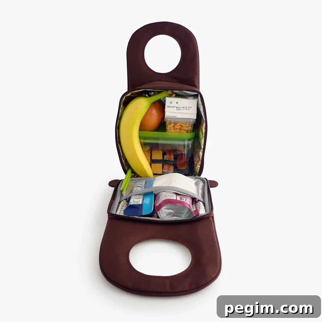 Milkdot’s non-toxic lunch box for kids, with bananas and snacks neatly packed inside.