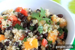 Mango and Black Bean Quinoa Salad