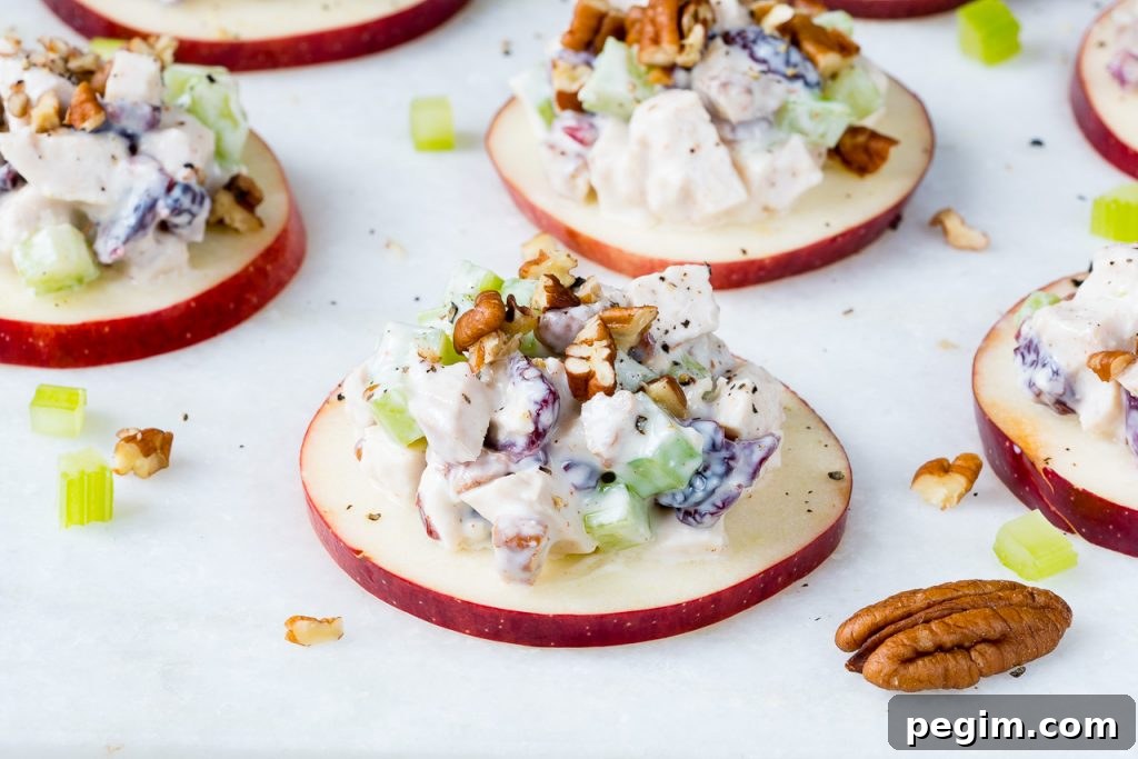 Cranberry Chicken Salad on Apple Slices Recipe