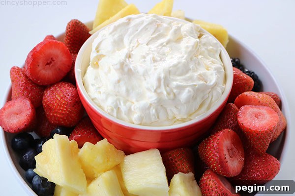 Pineapple Dip - Requires just 4 simple ingredients and can be made so quick. An easy dip that is great for dipping fruit, Nilla Wafers, and more! Super Flavor!
