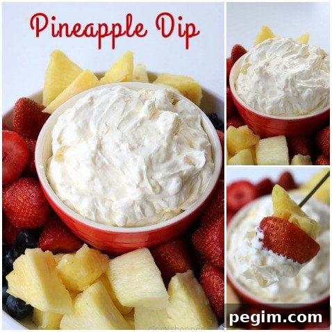 Pineapple Dip - Requires just 4 simple ingredients and can be made so quick. An easy dip that is great for dipping fruit, Nilla Wafers, and more! Super Flavor!