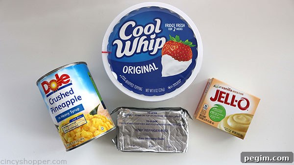 Pineapple Dip - Requires just 4 simple ingredients and can be made so quick. An easy dip that is great for dipping fruit, Nilla Wafers, and more! Super Flavor!