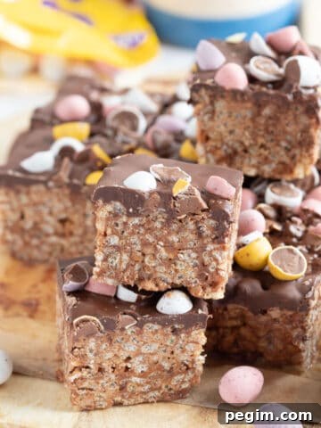 Mini egg mars bar slices.
