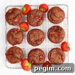 Strawberry chocolate banana muffins