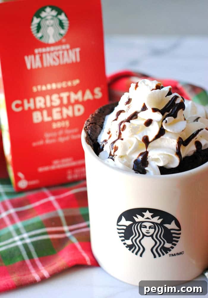 {Skinny} Eggnog Mocha Mug Cake | Eat Yourself Skinny