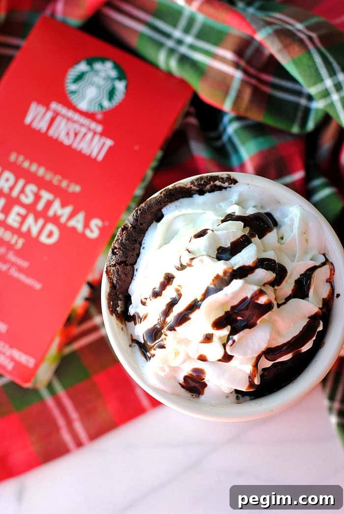 {Skinny} Eggnog Mocha Mug Cake | Eat Yourself Skinny