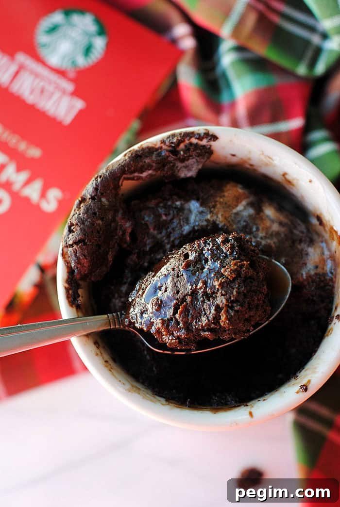 {Skinny} Eggnog Mocha Mug Cake | Eat Yourself Skinny