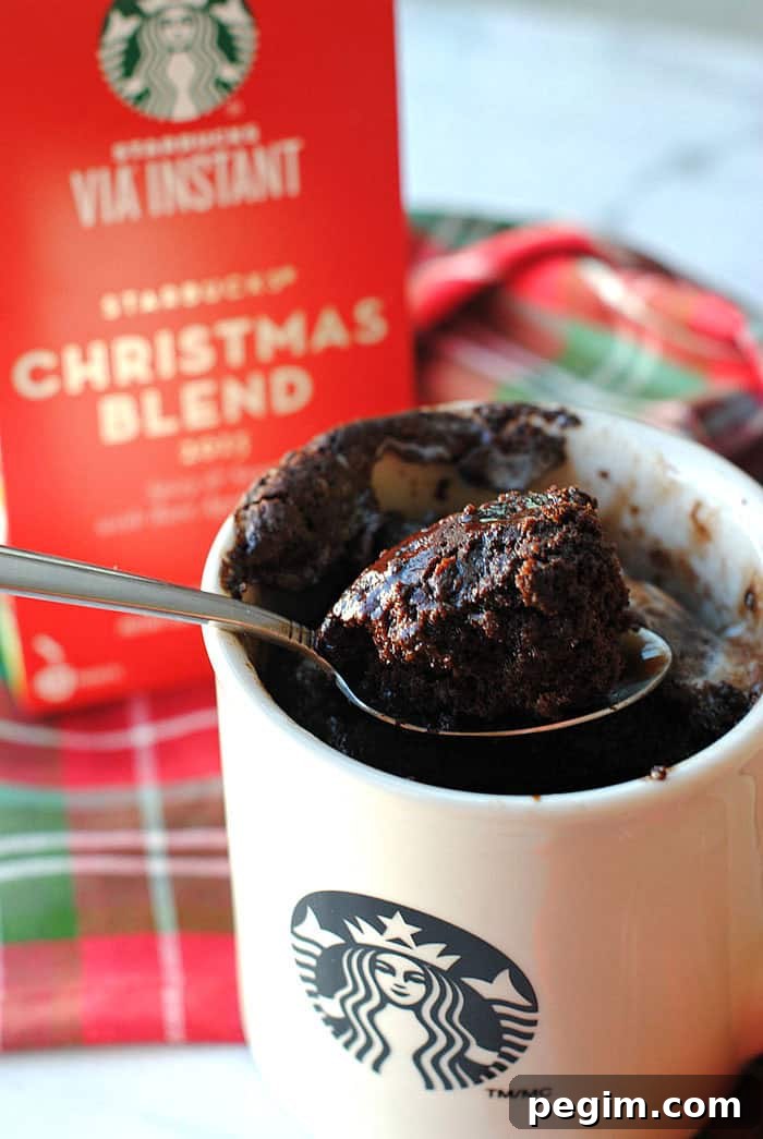 {Skinny} Eggnog Mocha Mug Cake | Eat Yourself Skinny